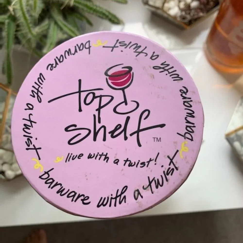 Top Shelf 21st Birthday Girl Wine Glass